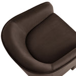 Greer Performance Velvet Upholstered Accent Armchair in Chocolate Brown