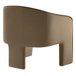 Greer Performance Velvet Upholstered Accent Armchair in Taupe