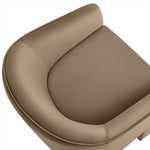 Greer Performance Velvet Upholstered Accent Armchair in Taupe