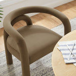 Astrid Performance Velvet Dining Chair in Camel