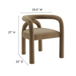 Astrid Performance Velvet Dining Chair in Camel