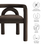 Astrid Performance Velvet Dining Chair in Cocoa