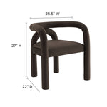 Astrid Performance Velvet Dining Chair in Cocoa
