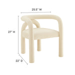Astrid Performance Velvet Dining Chair in Porcelain