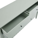 Emmeline Scalloped 6-Drawer Dresser in Sage