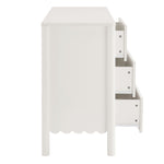 Emmeline Scalloped 6-Drawer Dresser in White
