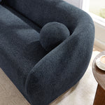 Holland 85" Chenille Fabric Sofa in Navy