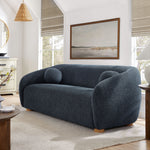 Holland 85" Chenille Fabric Sofa in Navy