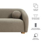 Holland 85" Chenille Fabric Sofa in Taupe