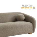 Holland 85" Chenille Fabric Sofa in Taupe