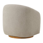 Holland Swivel Chenille Fabric Armchair in Dove Gray