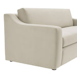 Liora Performance Velvet Sofa in Alabaster