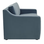 Liora Performance Velvet Sofa in Cadet Blue