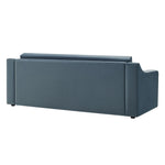 Liora Performance Velvet Sofa in Cadet Blue