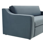 Liora Performance Velvet Sofa in Cadet Blue