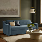 Liora Performance Velvet Sofa in Cadet Blue