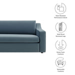 Liora Performance Velvet Sofa in Cadet Blue