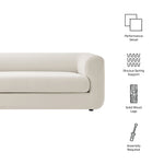 Leif 89" Performance Velvet Upholstered Sofa in Alabaster