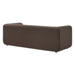 Leif 89" Performance Velvet Upholstered Sofa in Chocolate Brown