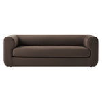 Leif 89" Performance Velvet Upholstered Sofa in Chocolate Brown
