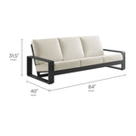Lirienne 4-Piece Outdoor Patio Aluminum Furniture Set in Cream