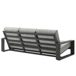 Lirienne 4-Piece Outdoor Patio Aluminum Furniture Set in Light Gray