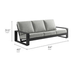 Lirienne 4-Piece Outdoor Patio Aluminum Furniture Set in Light Gray