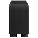 Bellamy Curved 4-Door Sideboard Cabinet in Black Oak