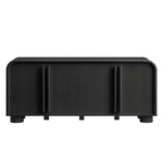 Bellamy Curved 4-Door Sideboard Cabinet in Black Oak