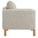 Hawken Boucle Fabric Accent Armchair in Parchment Beech