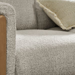 Hawken Boucle Fabric Accent Armchair in Parchment Beech