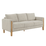 Hawken Boucle Fabric Sofa in Parchment Beech