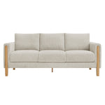 Hawken Boucle Fabric Sofa in Parchment Beech