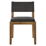 Calder Fabric Upholstered Wood Armless Dining Chair in Dark Gray