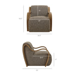 Atrium Lattice Boucle Accent Armchair in Earth