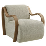 Atrium Lattice Boucle Accent Armchair in Marble