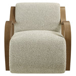 Atrium Lattice Boucle Accent Armchair in Marble