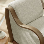 Atrium Lattice Boucle Accent Armchair in Marble