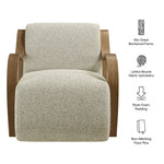 Atrium Lattice Boucle Accent Armchair in Marble