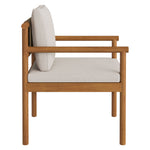 Eleni 7 Piece Outdoor Patio Teak Wood Dining Set in Natural Sail