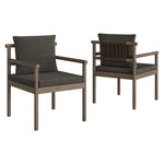 Eleni 7 Piece Outdoor Patio Teak Wood Dining Set in Weathered Gray Flint
