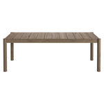 Eleni 7 Piece Outdoor Patio Teak Wood Dining Set in Weathered Gray Pebble