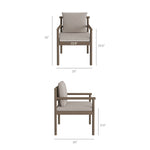 Eleni 7 Piece Outdoor Patio Teak Wood Dining Set in Weathered Gray Pebble