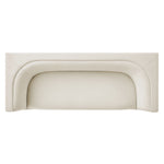 Hilda 86" Curved Back Performance Velvet Sofa in Alabaster