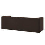 Hilda 86" Curved Back Performance Velvet Sofa in Chocolate Brown