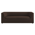 Hilda 86" Curved Back Performance Velvet Sofa in Chocolate Brown