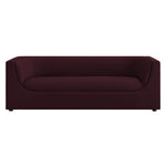 Hilda 86" Curved Back Performance Velvet Sofa in Mulberry