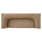Hilda 86" Curved Back Performance Velvet Sofa in Taupe
