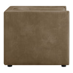 Hilda Curved Back Vegan Leather Armchair in Mushroom