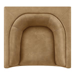 Hilda Curved Back Vegan Leather Armchair in Toast